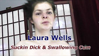 Laura Wells suckin cock & swallowing cum