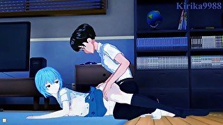 Rei Ayanami and Shinji Ikari have intense sex at home. - Neon Genesis Evangelion Hentai