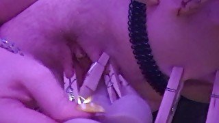 Up close and wet pussy pounding after a kinky night