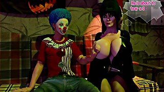 Busty 3d Witch Milks Clowns Massive Cock