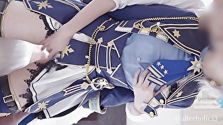 💙【AliceHolic13】 Idol Game Cosplaying stage costume creampie compilation hentai video