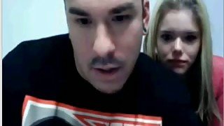 Kinky graffiti buddy fucks his slim and pale blonde GF on webcam