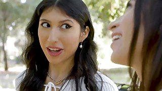 Amber Summer seduces her thick Latina stepsister