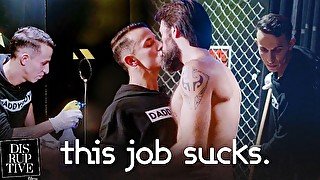 Sex Club Janitor Finds Surprise When Cleaning Gloryhole - Des Irez, Mason Lear - DisruptiveFilms