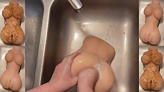 Silicone Doll is dirty and NEEDs to be cleaned. ASMR