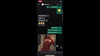 a beautiful foreplay starts on whatsapp with an exchange of salient photos and a good virtual sex