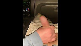 Jerking off in my car with my friend watching