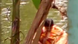 Bengali boudi bathing