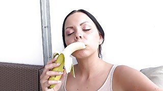 Carla`s banana POV teasing