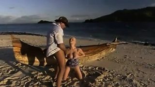 Blonde Babe Anal Fucked At The Beach