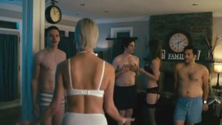 Seducing female in group sex porn video