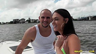 Jmac and Victoria Love have some smooches on camera