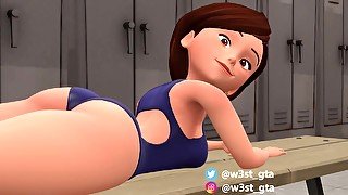 Delicious 3d Showing Off Her Swimsuit