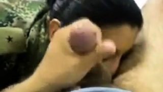 Military Woman Sucking Soldier