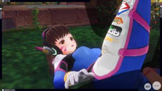 3D HENTAI DVA from Overwatch fucking in the garden