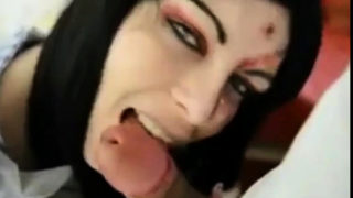 Cosplay girl with enormous boobies gets fucked