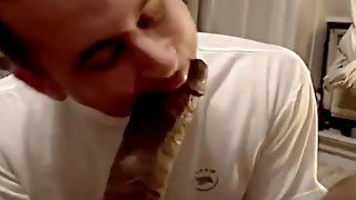 White Boy Sucking Big Double Extra Size Black Cock POV