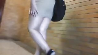 Candid Ass in Tight Skirt - Big and Hot! (+slow motion)