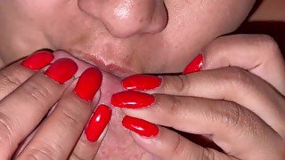 Sucking biting insertion up close pov blowjob