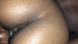 Slim Ebony With Fat Ass Sits On Her BF Face And Get Her Clit Sucked On