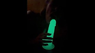 Wife plays with new toy