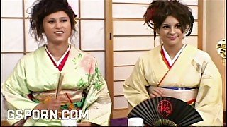 Fake european geishas want japaneses dicks to fuck their wet pussies