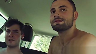 Bottom stud gets the bareback car ride of his life