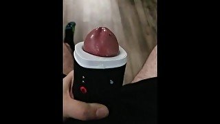 Slow motion cum with cock sleeve