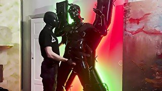 Rubber Gimp Given an Orgasm for Aploun's Birthday