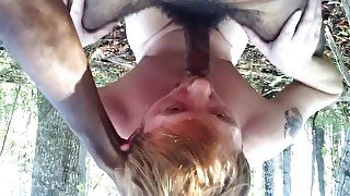 Horny Redhead Cocksucker In Woods Sucking Big Black Cock