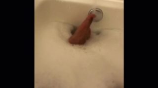 Bubble bath, no one to shower with