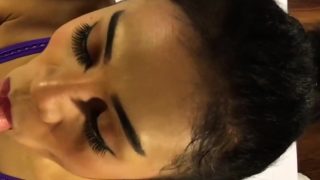 Pretty faced Thai shemale street slut POV style blowjob