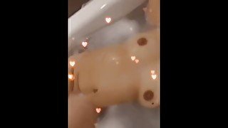 Bubbles and Bath Time Gone Wild. (CumShot!!)