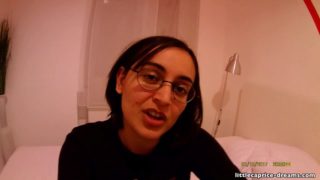 Nerdy teen changes to a slut for a porn shoot