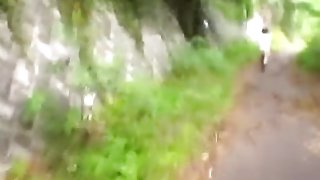 Perv disgraces random Japanese girl in a public park