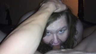 Fat Bitch Chokes on Big Dick