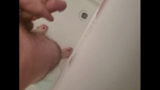 Big White Cock Jerking off in the Shower teaser