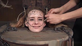 Submissive Slut Tormented In The Barrel