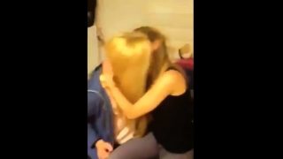 three girls lesbians kissing