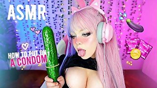 ASMR Amy B 💦🥒 HOW TO PUT A CONDOM ON YOUR.. ( 18+ ASMR 🔥 HOT ASMR 🔥 )