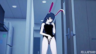 Bunny Girl Senpai Cosplay Teen Likes To Cum