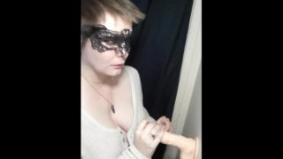 Pregnant wife sucks and fucks dildo