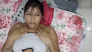 18 year old brunette big saggy tits from New York United States fucking her stepbrother's big dick mafi