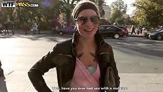 Real Public Sex With A Stunning Brunette With Ilya, Eric And Berta