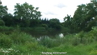 Golden-Haired drilled by the river