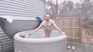 Naked in the Hot Tub