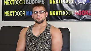 NextDoorCasting - Muscle Boy Furiously Masturbates