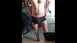 Workout quickly turns into another strip down and wankfest