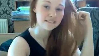 Redhead  teen masturbaing