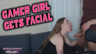 Gamer Girl gets Facial